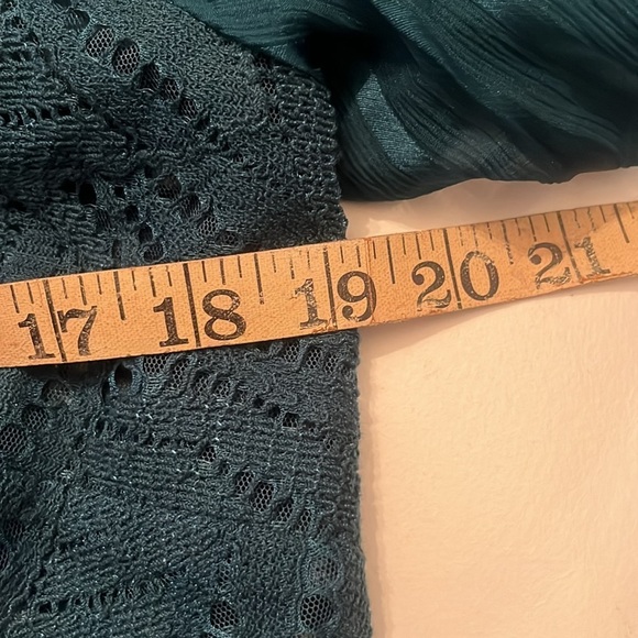 BCBGMAXAZRIA DARK TEAL ASTRID STRIPED SILK Lace Sz M DRESS LUB62J64/M910A NEW - Picture 7 of 8